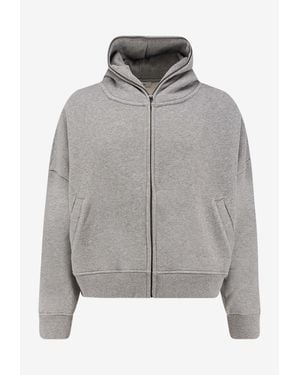 Entire studios Zip-Up Hooded Sweatshirt - Gray