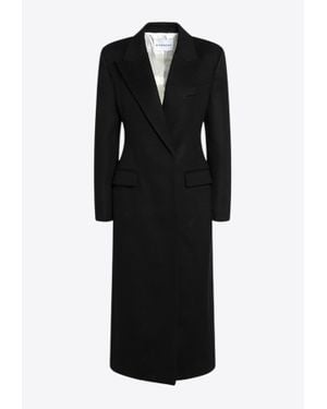 Givenchy Wool Single-Breasted Long Coat - Black