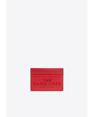 Marc Jacobs The Leather Logo-Embossed Cardholder - Red