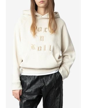 Zadig & Voltaire Georgy Rock N Roll Hooded Sweatshirt - White