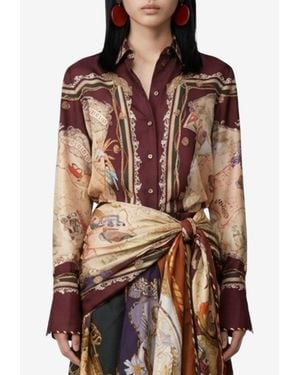 Zimmermann Valiant Twill Printed Shirt - Red