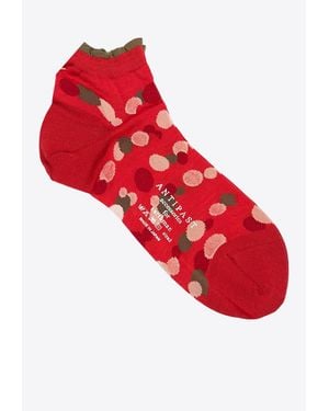 Antipast Short Pois Polka Dot Socks - Red