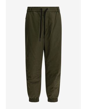 Moncler Logo Patch Sport Pants - Green