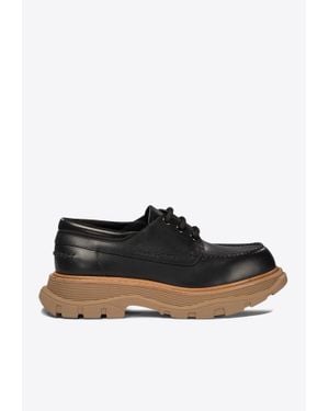 McQueen Chunky Sole Lace-Up Shoes - Black