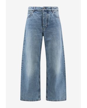 Ami Paris Washed Straight-Leg Jeans - Blue