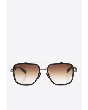 Balmain Titanium Optical Rectangular Glasses - Natural