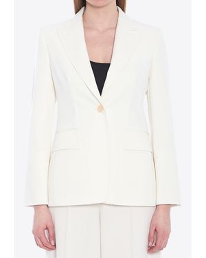 Max Mara Palchi Wool Single-Breasted Jacket - White