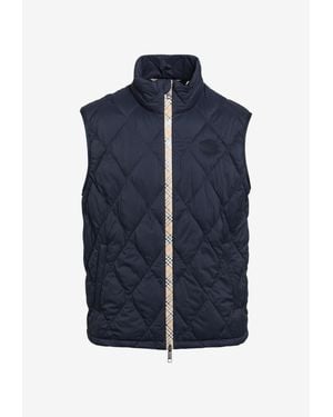 Burberry Acresford Quilted Gilet - Blue