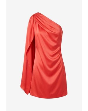 Stella McCartney One-Shoulder Satin Mini Dress - Red