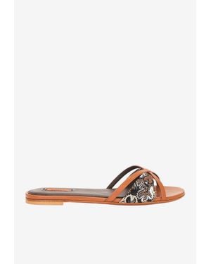Missoni Mara Raschel Flat Sandals - White