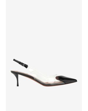 Alaïa Le Coeur 55 Slingback Plexi Court Shoes - White