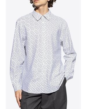 KENZO Logo-Patched Buttoned Shirt - White
