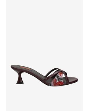 Missoni Kate 45 Wave Lurex Sandals - White