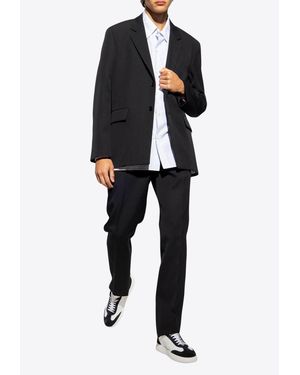 Jil Sander Single-Breasted Wool Suit - Black