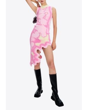 Ph5 Brooklyn Tie-Dye Midi Wavy Dress - Pink