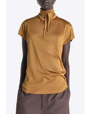 Lemaire Jersey Foulard Top - Brown
