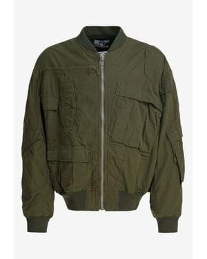 Junya Watanabe Bomber Jacket With Cargo-Pockets - Green