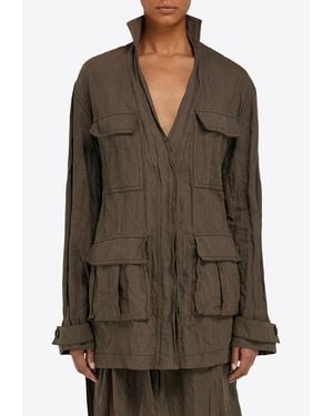 Ferragamo Sahara Belted Field Jacket - Brown
