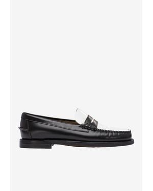 Sebago Classic Dan Two-Tone Penny Loafers - White