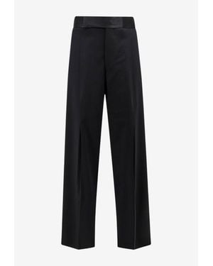 Giorgio Armani Zip Hook Tailored Pants - Black