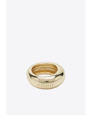 Eliou Amaya Engraved Ring - Metallic