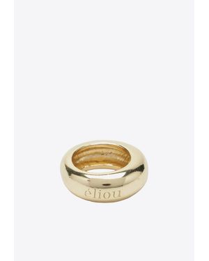 Eliou Amaya Engraved Ring - Metallic