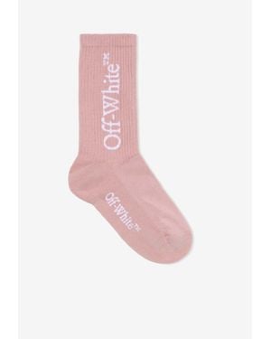 Off-White c/o Virgil Abloh Bookish Calf Socks - Pink
