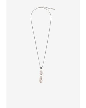 Givenchy Pearl Pendant Necklace - White