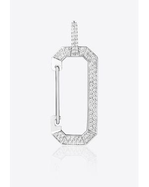 Eera Big Chiara 18K Diamond Pave Single Earring - White