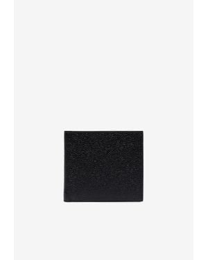 Thom Browne Logo Embossed Leather Billfold Cardholder - White