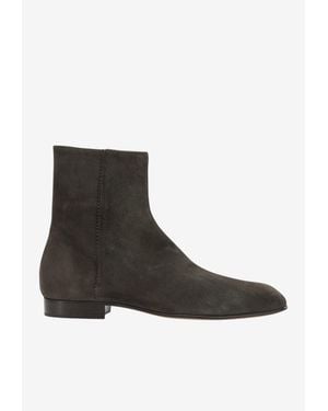 Pomme D'or Suede Ankle Boots - Brown