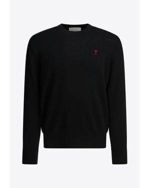 Ami Paris Ami De Coeur Sweater - Black