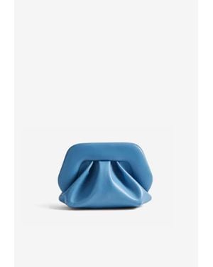 THEMOIRÈ Small Bios Vegan Leather Clutch Bag - Blue