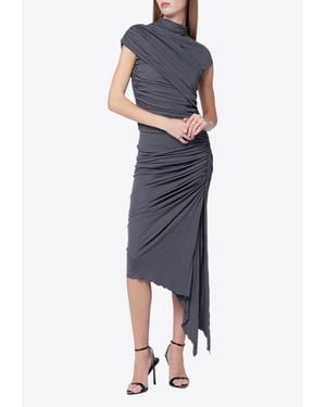 Francesco Murano Draped Knee-Length Dress - Blue
