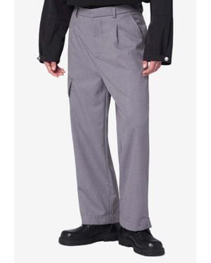 Oamc Peacemaker Wool-Blend Straight Pants - Purple