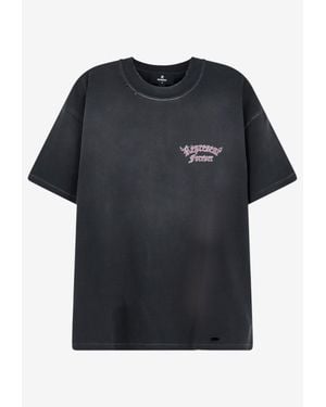 Represent Duality Distressed Logo T-Shirt - Black