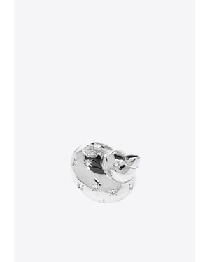 Versace Crystal Icons De La Mer Ring - White