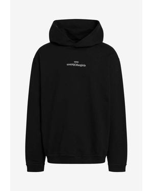 Maison Margiela Inverted Logo Hooded Sweatshirt - Black