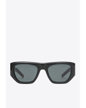 Saint Laurent Logo Square Sunglasses - Gray