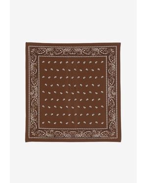 P.A.R.O.S.H. Paisley Silk Bandana - Brown