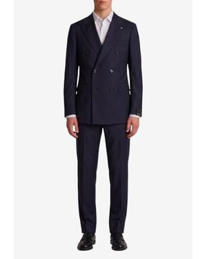 Tagliatore Vesuvio Double-Breasted Suit - Blue