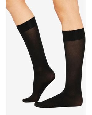 Wolford Velvet De Luxe 50 Knee-Highs - Black