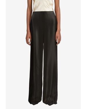 Ferragamo Satin Pajama Pants - Black