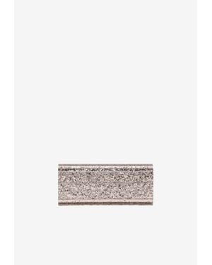 Jimmy Choo Sweetie Glittered Clutch - White
