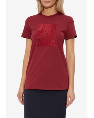 Max Mara Bravo Monogram T-Shirt - Red