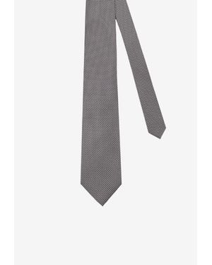 Tom Ford Micro-Pattern Silk Tie - White