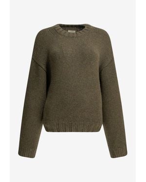 KHAITE Gemma Knitted Cashmere Sweater - Green