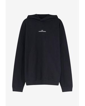 Maison Margiela Inverted Logo Hooded Sweatshirt - Blue
