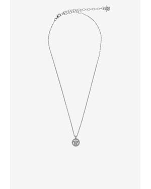 Versace Medusa Pendant Necklace - White