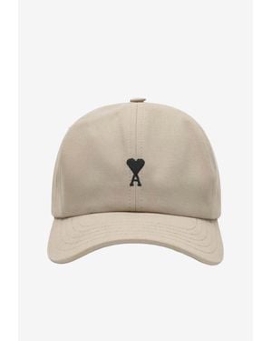 Ami Paris Ami De Coeur Baseball Cap - Natural